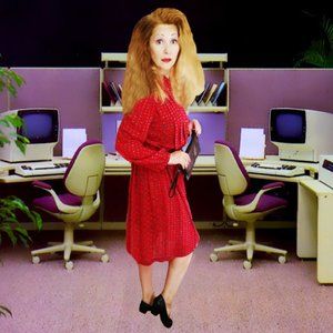 Vintage 80's Secretary Dress (M/L)